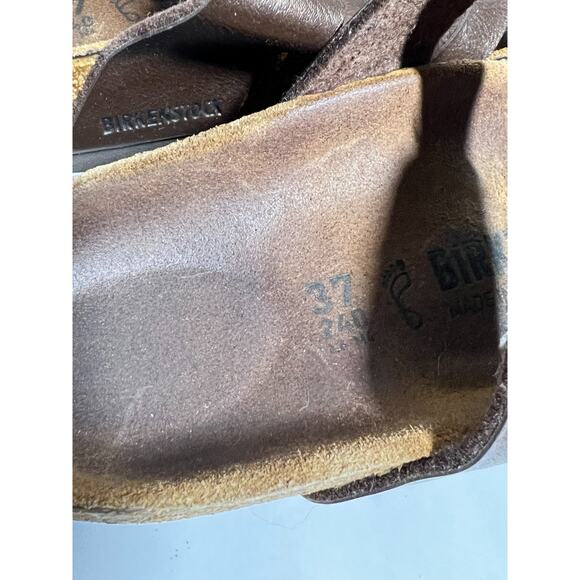 Birkenstock Bronze Birko Flor Mayari Toe Thong Adjust Sandal 37 Reg-Wide 6-6.5 - Picture 4 of 9